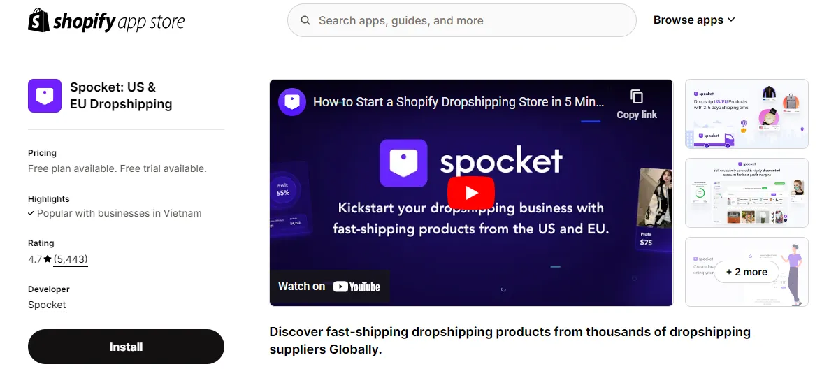Set up your store and integrate with Spocket